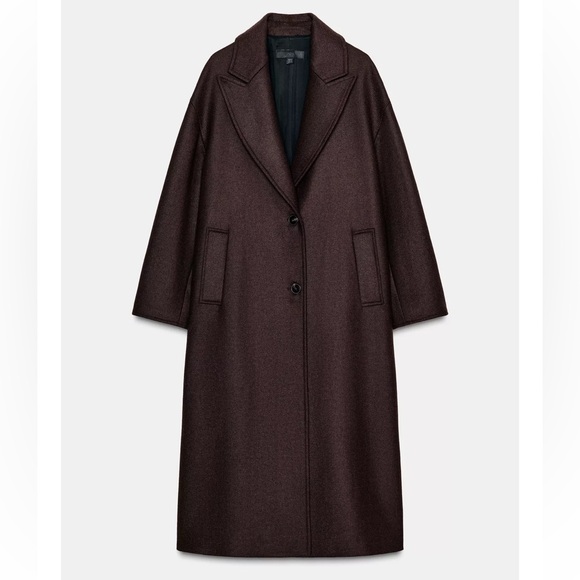 Zara Chocolate Brown Trench Coat NWT - Picture 1 of 16